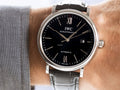 IWC Portofino Automatic Black Dial Black Leather Strap Watch for Men - IW356502
