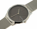 Calvin Klein Minimal Grey Dial Silver Mesh Bracelet Watch for Women - K3M2212X