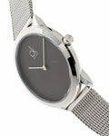 Calvin Klein Minimal Grey Dial Silver Mesh Bracelet Watch for Women - K3M2212X