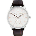 Tommy Hilfiger Brad Chronograph White Dial Brown Leather Strap Watch For Men - 1710389