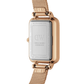 Daniel Wellington Quadro Pressed Melrose White Dial Rose Gold Mesh Strap Watch For Women - DW00100465