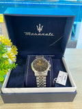 Maserati Epoca Chronograph Black Dial Silver Steel Strap Watch For Men - R8873618017