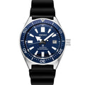 Seiko Prospex Analogue Automatic Diver Blue Dial Black Rubber Strap Watch For Men - SPB053J1