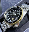 Seiko 5 Sports GMT US Special Edition Automatic Grey Dial Silver Steel Strap Watch For Men - SSK021K1