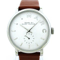 Marc Jacobs Baker White Dial Brown Leather Strap Watch for Women - MBM1265