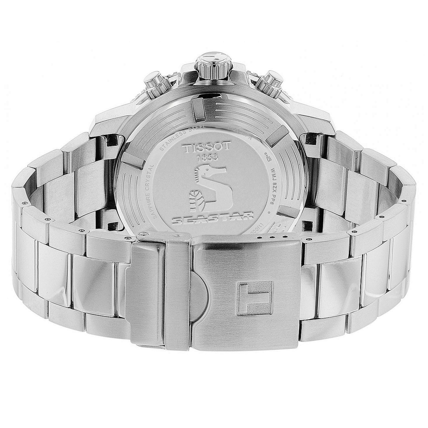 Tissot Seastar 1000 Chronograph Black Dial Silver Steel Strap Watch For Men - T120.417.11.051.00