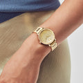Michael Kors Darci Gold Dial Gold Steel Strap Watch for Women - MK3398