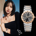 Bvlgari Lady Quartz Diamonds Grey Dial Two Tone Steel Strap Watch for Women - BVLGARI103067
