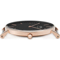 Daniel Wellington Classic Sheffield Black Dial Black Leather Strap Watch For Women - DW00100139
