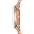 Michael Kors Janelle Three Hand Rose Gold Dial Two Tone Steel Strap Watch For Women - MK7089
