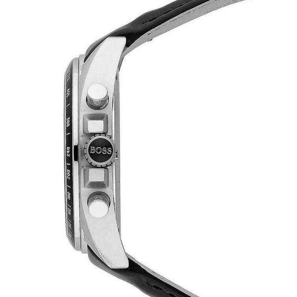Hugo Boss Contemporary Sport Driver Black Dial Black Leather Strap Watch for Men - 1513085