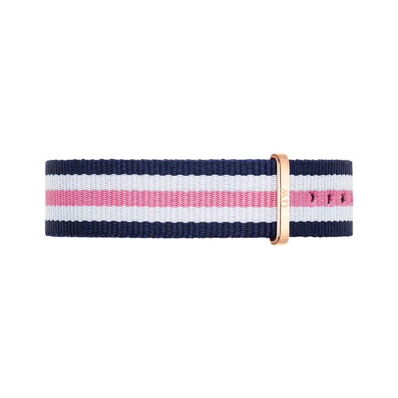Daniel Wellington Classic South Hampton White Dial Two Tone Nylon Strap Watch For Women - DW00100034