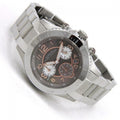 Marc Jacobs Rock Chronograph Mother of Pearl Grey Dial Silver Steel Strap Watch for Women - MBM3250