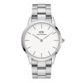 Daniel Wellington Iconic Link White Dial Silver Steel Strap Watch For Women - DW00100207