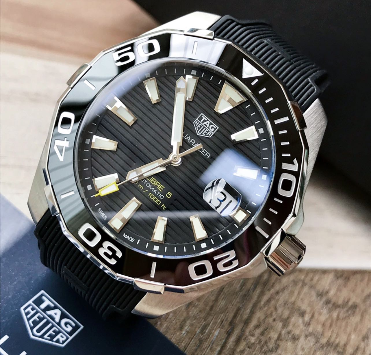 Tag Heuer Aquaracer Black Dial Watch for Men - WAY201A.FT6142