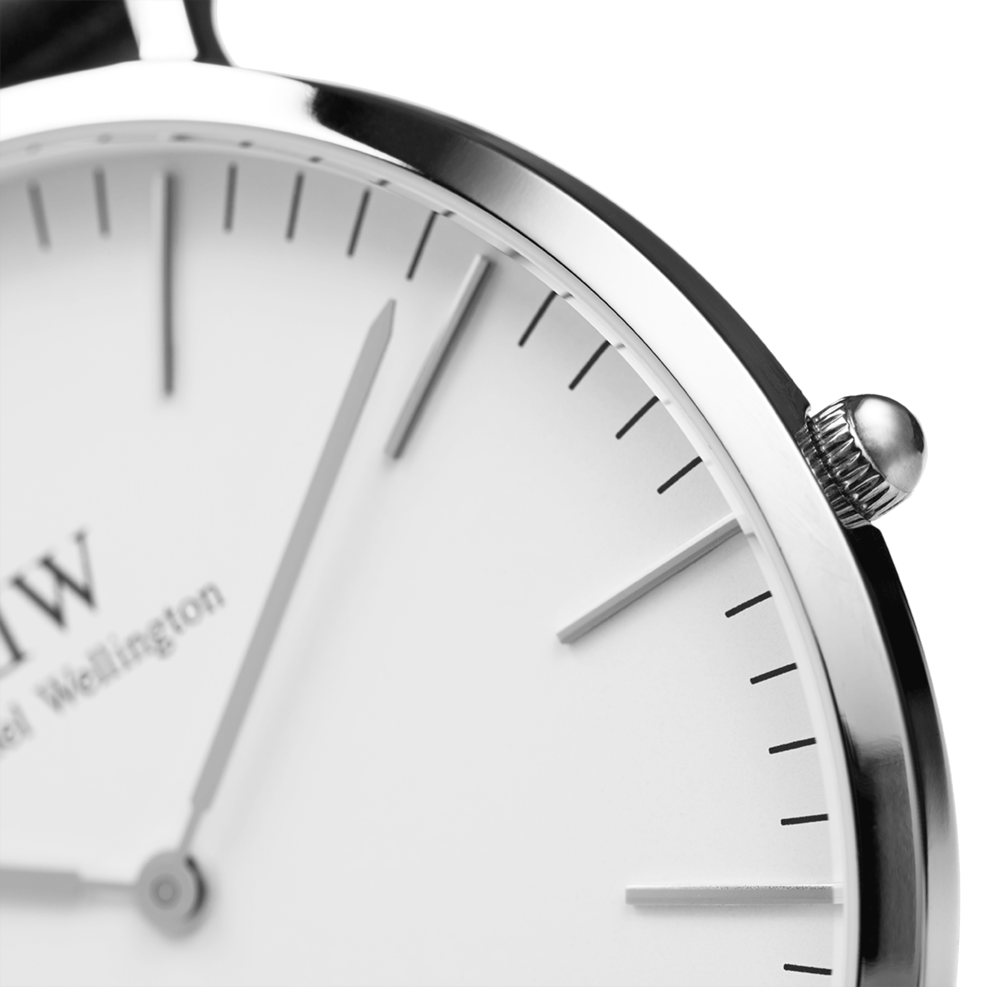 Daniel Wellington Classic Cornwall White Dial Black Nylon Strap Watch For Men - DW00100260