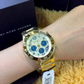 Marc Jacobs Rock Metal Chronograph Gold Dial Gold Steel Strap Watch for Men - MBM3158