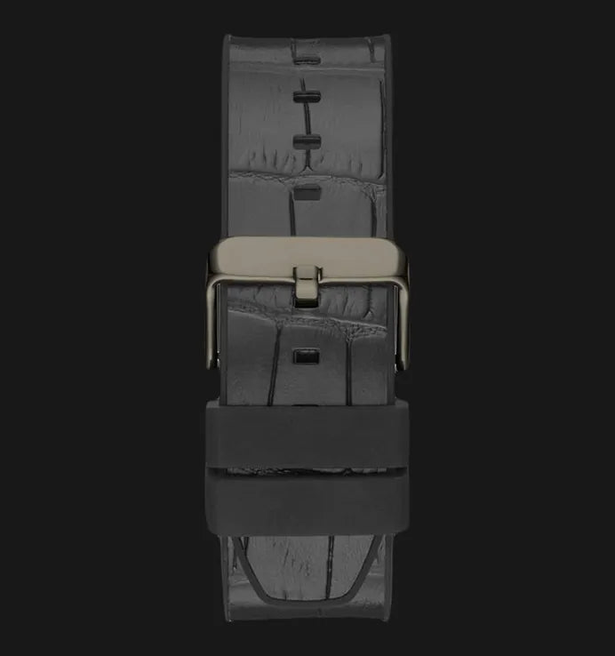 Guess Edge Chronograph Black Dial Black Leather Strap Watch For Men - GW0492G1