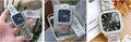 Fossil Inscription Multifunction Black Dial Silver Steel Strap Watch for Men - BQ2655