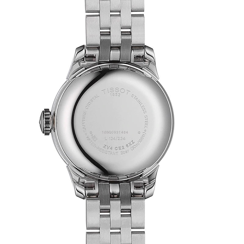 Tissot Le Locle Automatic Small Lady Black Dial Silver Steel Strap Watch For Women - T41.1.183.53