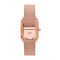 Emporio Armani Joy Quartz Rose Gold Dial Rose Gold Mesh Bracelet Watch For Women - AR11347