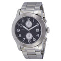 Marc Jacobs Larry Chronograph Black Dial Silver Steel Strap Watch for Men - MBM5050