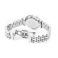 Emporio Armani Gianni T Bar White Marble Dial Silver Steel Strap Watch For Women - AR11170