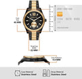 Michael Kors Lexington Quartz Black Dial Two Tone Steel Strap Watch For Men - MK8948