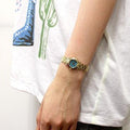Marc Jacobs Amy Dinky Blue Dial Gold Steel Strap Watch for Women - MBM3229
