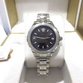 Versace Hellenyium Black Dial Silver Steel Strap Watch for Women - V12020015