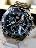 Tag Heuer Formula 1 Chronograph Black Dial Silver Steel Strap Watch for Men - CAZ101H.BA0842