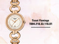 Tissot T Lady Flamingo Mother of Pearl Dial Rose Gold Steel Strap Watch for Women - T094.210.33.116.01