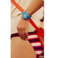 Marc Jacobs Rock Chronograph Blue Dial Blue Silicone Strap Watch for Women - MBM2575