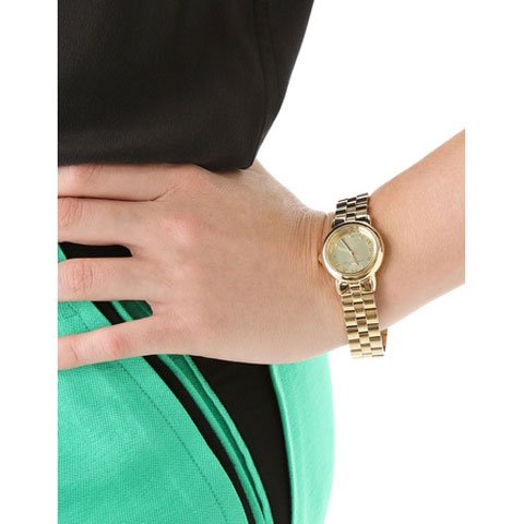 Marc Jacobs Marci Gold Dial Gold Steel Strap Watch for Women - MBM3174