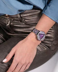 Guess Trend Diamonds Purple Dial Purple Steel Strap Watch for Women - GW0512L4