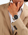 Maserati Competizione Chronograph Black Dial Silver Steel Strap Watch For Men - R8873600003