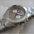Marc Jacobs Rock Chronograph Mother of Pearl Grey Dial Silver Steel Strap Watch for Women - MBM3250