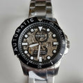Fossil FB-01 Automatic Skeleton Black Dial Silver Steel Strap Watch for Men - ME3190