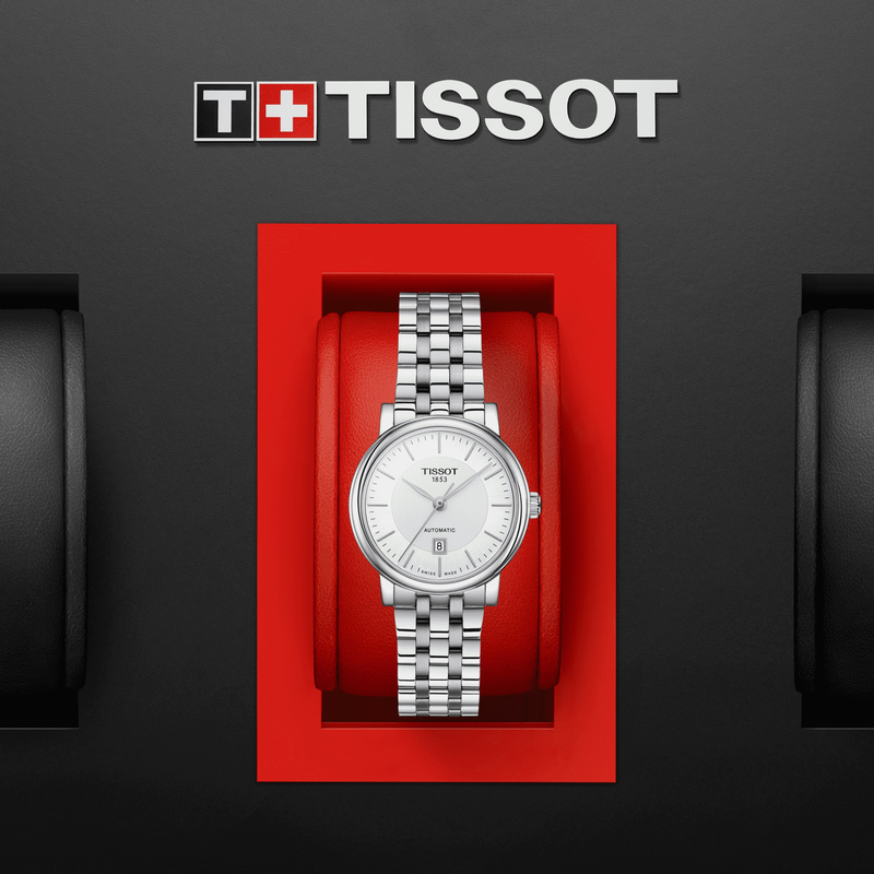 Tissot T Classic Carson Premium Silver Dial Silver Steel Strap Watch for Women - T122.207.11.031.00