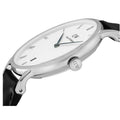 Daniel Wellington Dapper Sheffield White Dial Black Leather Strap Watch For Women - DW00100096