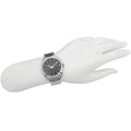 Gucci GG2570 Diamonds Black Dial Silver Steel Strap Watch For Women - YA142404