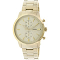 Fossil Townsman Chronograph White Dial Gold Steel Strap Watch for Men - FS5348