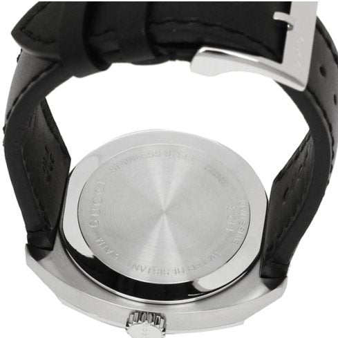Gucci GG2570 Quartz Black Dial Black Leather Strap Watch For Men - YA142307