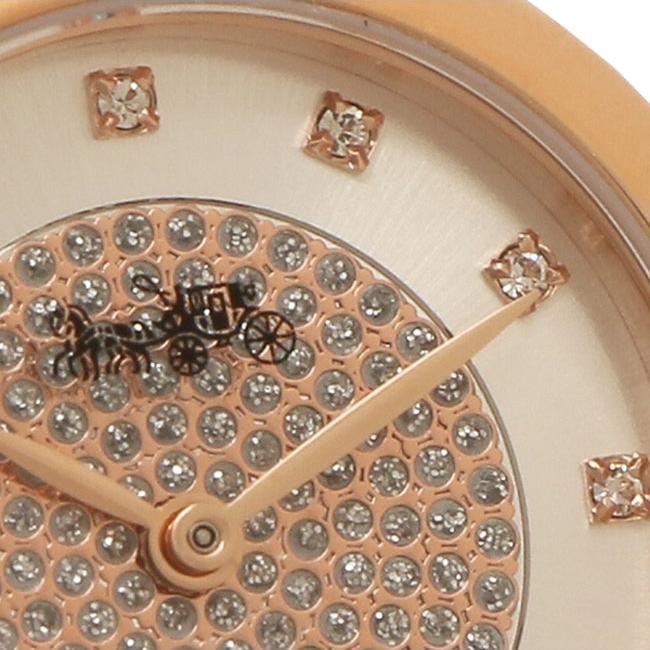 Coach Park Silver Dial Rose Gold Steel Strap Watch for Women - 14503736