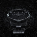 Daniel Wellington Iconic Link Ceramic Black Dial Black Steel Strap Watch For Women - DW00100415