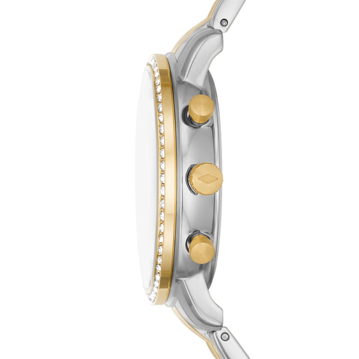 Fossil Neutra Chronograph Mother of Pearl White Dial Two Tone Steel Strap Watch for Women - ES5216