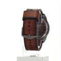 Fossil Bronson Chronograph Grey Dial Brown Leather Strap Watch for Men - FS5855