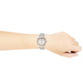 Versace Greca Quartz White Dial Two Tone Steel Strap Watch For Women - VEVH01020