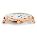 Daniel Wellington Dapper York White Dial Brown Leather Strap Watch For Men - DW00100085
