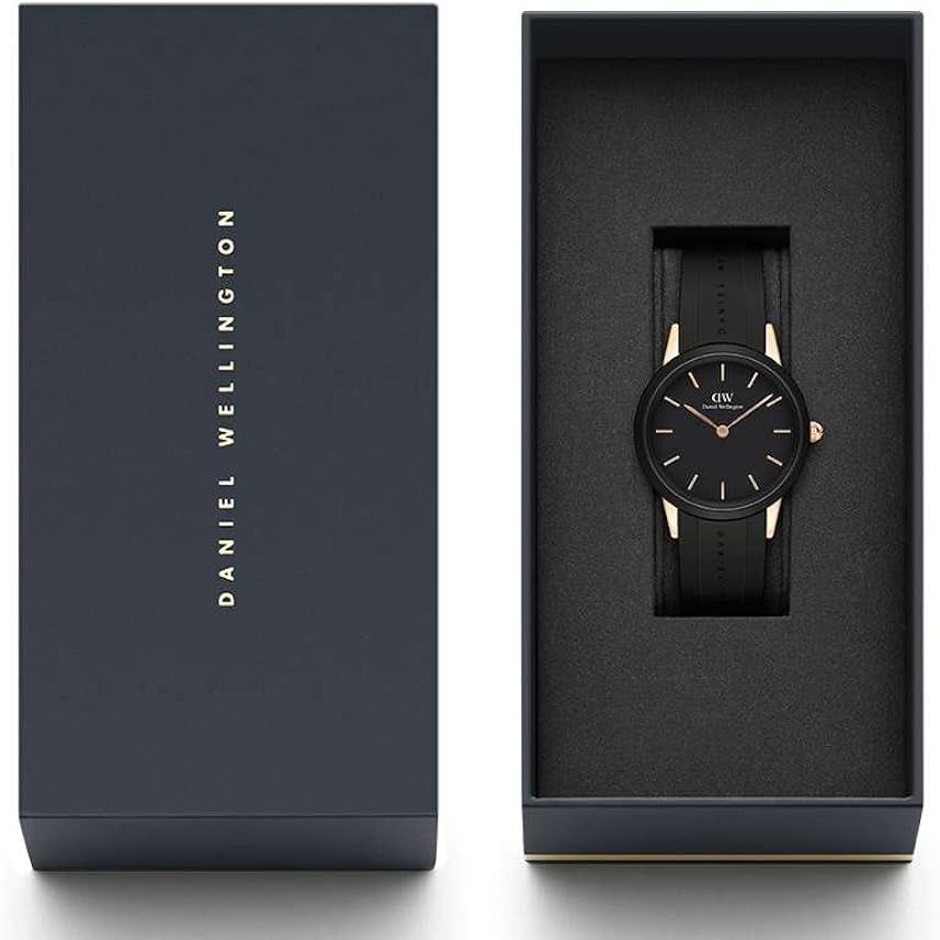 Daniel Wellington Iconic Motion Black Dial Black Rubber Strap Watch For Men - DW00100425